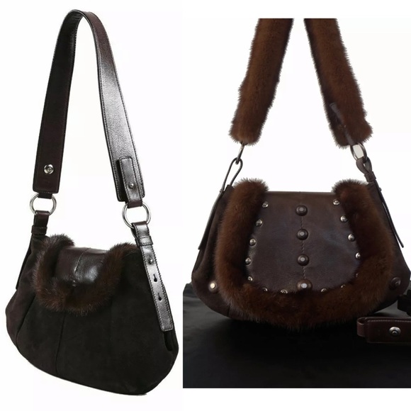 Yves Saint Laurent Mink Fur Two Way Shoulder Bag - Picture 8 of 8